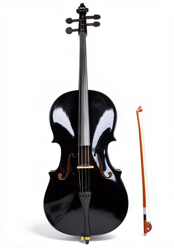 Adult Cello Musical Instrument Black Basswood-0