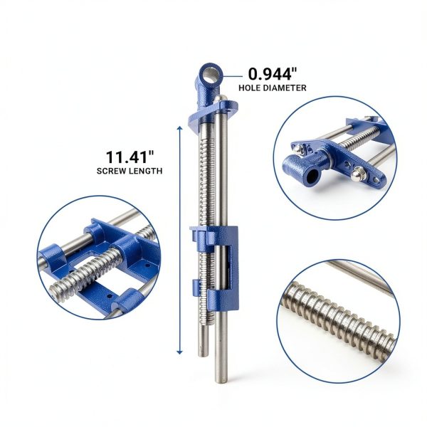 Yost 9 Inch Woodworkers Vise Cast Iron Steel Screw-3