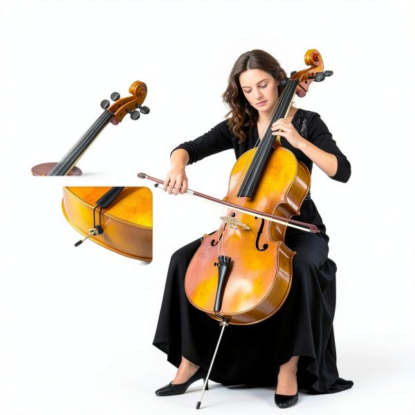 Harmony Acoustic Cello Maple Basswood Size Adult-6