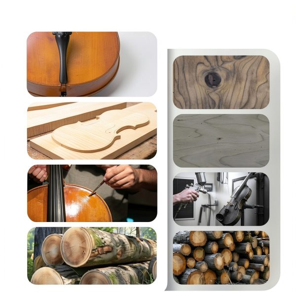 Harmony Acoustic Cello Maple Basswood Size Adult-5