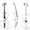 Electric Cello Pearl White Maple Wood Musical Instrument-7