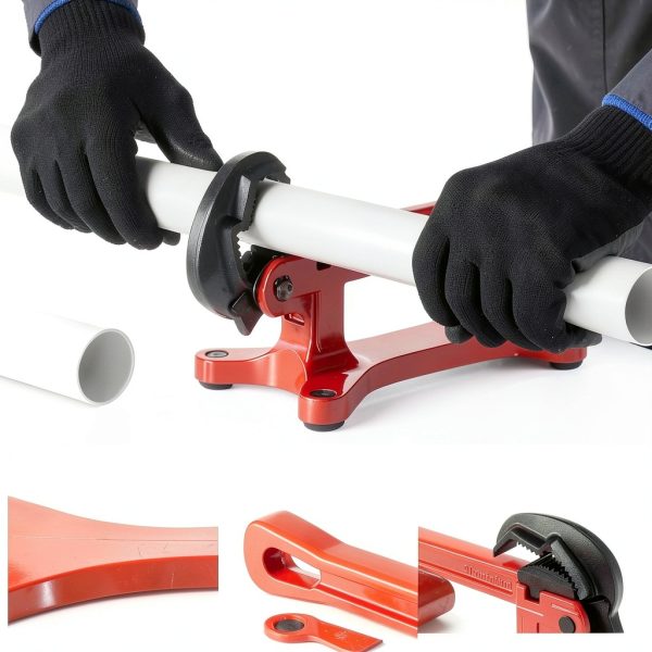 ALWALKEE Bench Vise Red Industrial Alloy Steel Pipe Tool-4