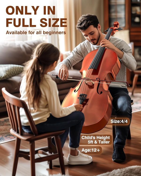 Full Size Acoustic Cello PYY Maple Spruce Design-4