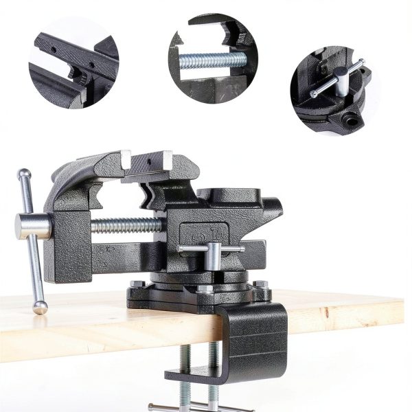 ZGJDYSM Bench Vise Iron 6in Heavy Duty Black-2