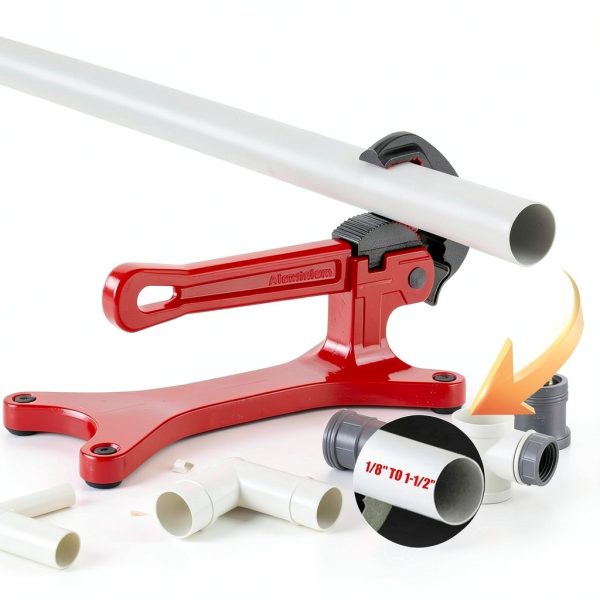 ALWALKEE Bench Vise Red Industrial Alloy Steel Pipe Tool-1