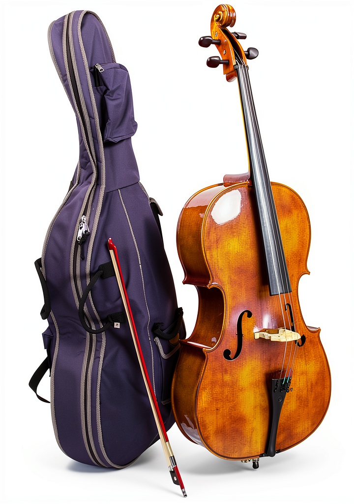 Cello Instrument made from Ebony, Spruce Wood, and Maple
