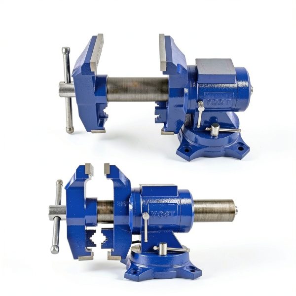 Yost Tools Bench Vise Cast Iron Double Jaw Hand Powered-3