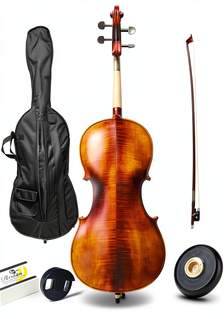 Handmade cello made from maple wood