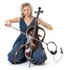 Electric Cello Pearl White Maple Wood Musical Instrument-4