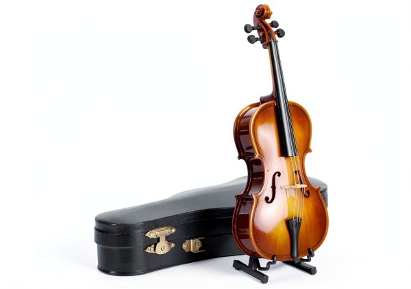 Mini Wooden Cello Model for Home Decor-1