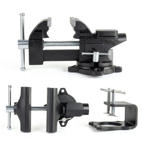 ZGJDYSM Bench Vise Iron 6in Heavy Duty Black-5