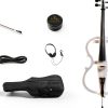 Electric Cello Pearl White Maple Wood Musical Instrument-6