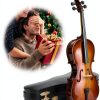 Mini Wooden Cello Model for Home Decor-5