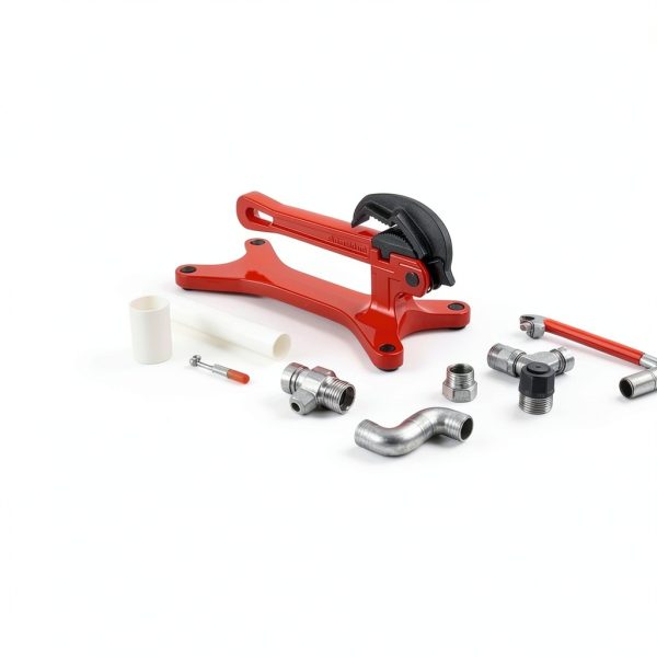 ALWALKEE Bench Vise Red Industrial Alloy Steel Pipe Tool-3