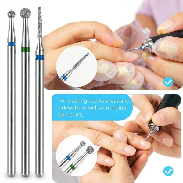 Cuticle Drill Bits Difenni Carbide Diamond Set-1