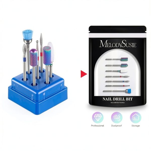 MelodySusie 7‑Piece Tungsten Carbide & Ceramic Nail Drill Bits Set-1