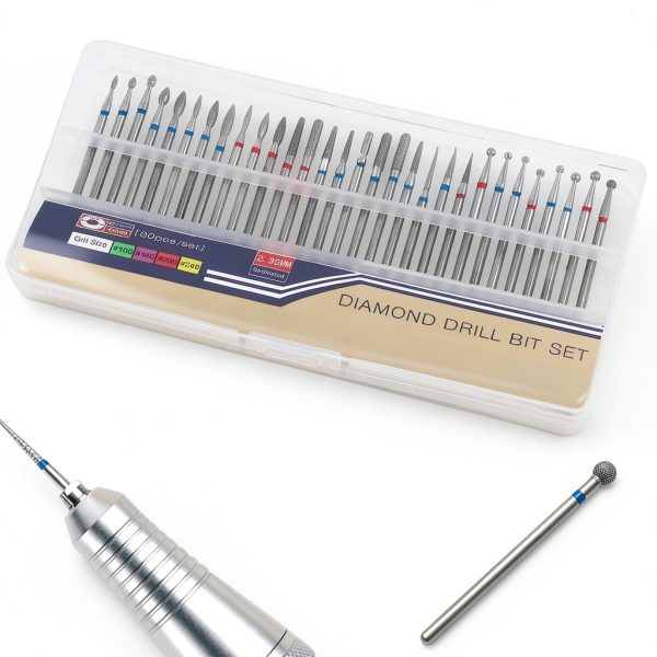 Homeet Tungsten Steel Nail Drill Bit Set 30‑Piece Manicure-4
