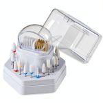 Sotong Bai-Drill 2-in-1 Nail Bit Holder with Cleaner Brush and White-0