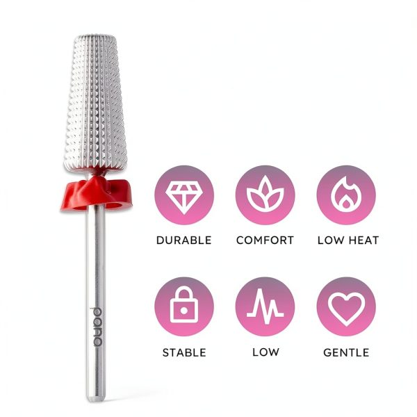Beauticom 5-in-1 Nail Drill Bit Fine Grit Silver Medium Size-4
