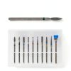 Diamond Nail Drill Bits Set MelodySusie 10 Piece Rainbow Silver Kit-5