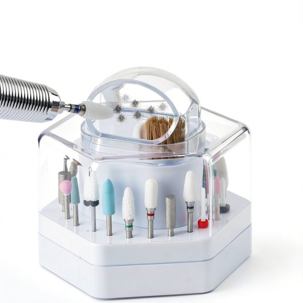 Sotong Bai-Drill 2-in-1 Nail Bit Holder with Cleaner Brush and White-3