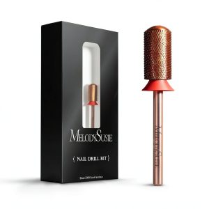 MelodySusie Smooth Top Carbide Nail Drill Bit Fine Rose Gold 3/32-0