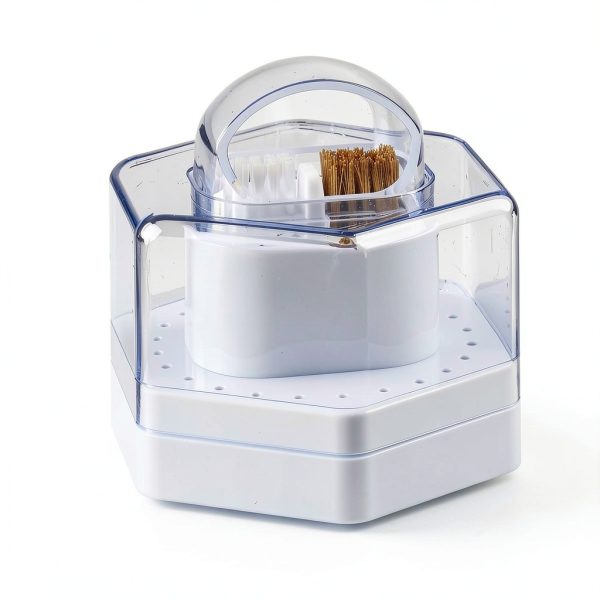 Sotong Bai-Drill 2-in-1 Nail Bit Holder with Cleaner Brush and White-1