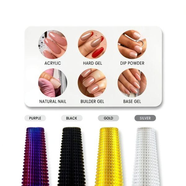 Beauticom 5-in-1 Nail Drill Bit Fine Grit Silver Medium Size-6