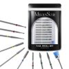 Diamond Nail Drill Bits Set MelodySusie 10 Piece Rainbow Silver Kit-0