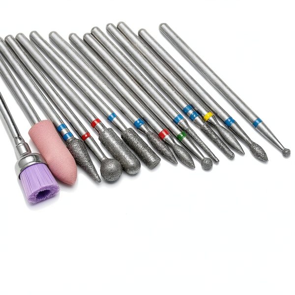 ERUIKA 14-Piece Nail Drill Bit Set Diamond Tungsten Carbide with-1