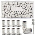 TKYZMS Nail Drill Sanding Belt Set 100pcs 240 Grit White Pink-0