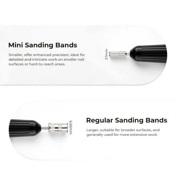 Lavinda Nail Drill Sanding Bands 120-240 Grit Mini Set Multiple Colors-4