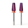 MelodySusie 5-in-1 Cross Cut Carbide Nail Drill Bits Purple Fine 3/32"-5