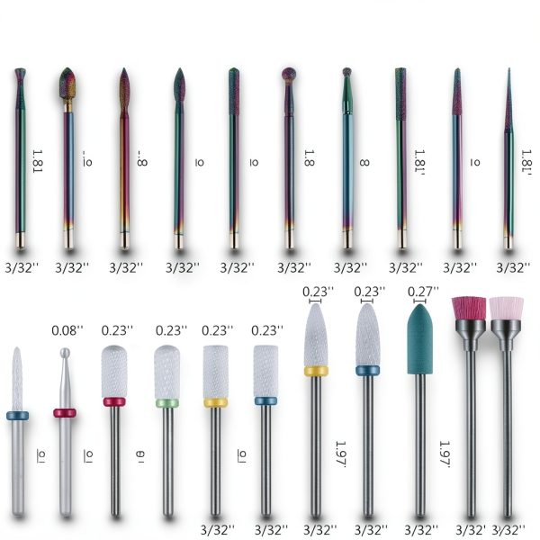 Depvko Nail Drill Bits Set 21pcs All-In-One Kit with Holder Case and-5