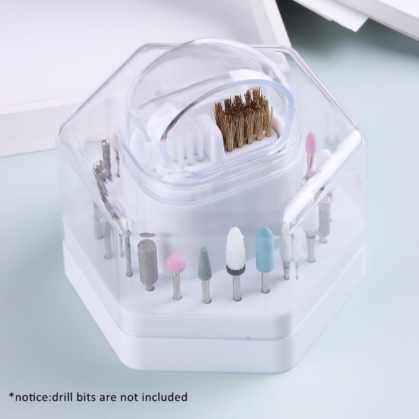 Sotong Bai-Drill 2-in-1 Nail Bit Holder with Cleaner Brush and White-6
