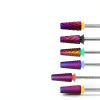 MelodySusie 5-in-1 Cross Cut Carbide Nail Drill Bits Purple Fine 3/32"-3