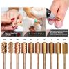 MelodySusie Smooth Top Carbide Nail Drill Bit Fine Rose Gold 3/32-3