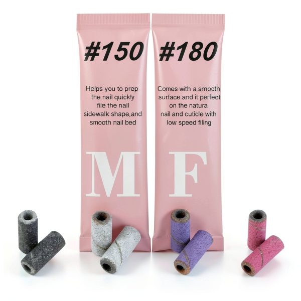 C12rtive 3mm Nail Sanding Bands Set 100pcs #150 Grit Mandrel Bit-2