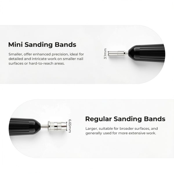 Nail Drill Sanding Bands Lavinda Mini Multi-Color 80-240 Grit Pack-4