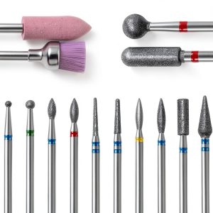 ERUIKA 14-Piece Nail Drill Bit Set Diamond Tungsten Carbide with-0
