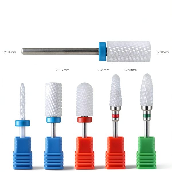 MelodySusie Ceramic Nail Drill Bits 5‑Piece Premium Multi‑Function Set-5