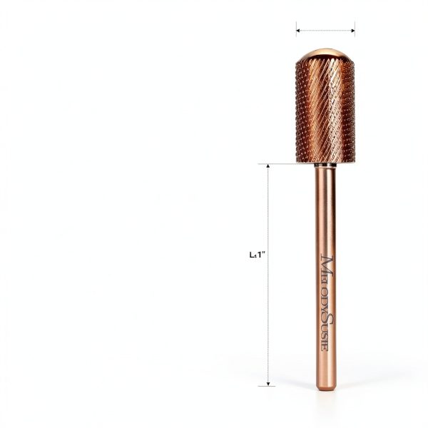 MelodySusie Smooth Top Carbide Nail Drill Bit Fine Rose Gold 3/32-4