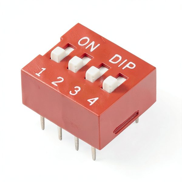 DIP Switch Red 4 Position DIYables 10‑Pack for Arduino Raspberry Pi-1
