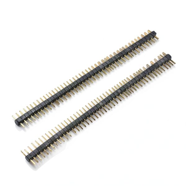ESimpo 10pcs 1.0mm Pitch Male Pin Header 1X50P 180° SMT Gold-Plated-1