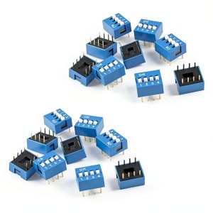 DIP Switch Double Row 8 Pin 4 Positions 2.54mm Pitch 20pcs Yohii-0