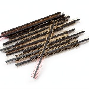 ESimpo 10pcs 1.0mm Pitch Male Pin Header 1X50P 180° SMT Gold-Plated-0