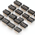 20 Pcs Black DIP Switch 1-4 Positions 2.54mm Pitch for PCB by uxcell-0