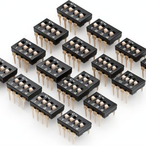 20 Pcs Black DIP Switch 1-4 Positions 2.54mm Pitch for PCB by uxcell-0