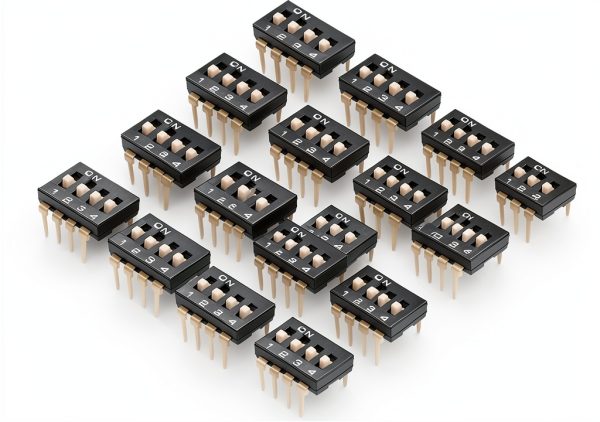 20 Pcs Black DIP Switch 1-4 Positions 2.54mm Pitch for PCB by uxcell-0