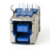 USB Female 3.0 Plug 5PCS JJHXSM DIP Switch 90° Blue Rubber Core-1